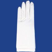 Kód: 38932 Csuklóig érő női matt spandex kesztyű ünnepi alkalmakra,diplomaosztóra - WHITE / 38932